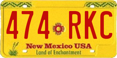 NM license plate 474RKC