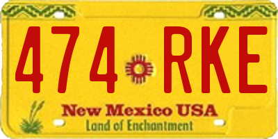 NM license plate 474RKE