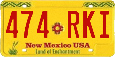 NM license plate 474RKI