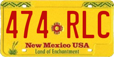 NM license plate 474RLC