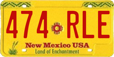 NM license plate 474RLE