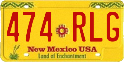 NM license plate 474RLG