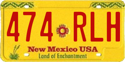 NM license plate 474RLH