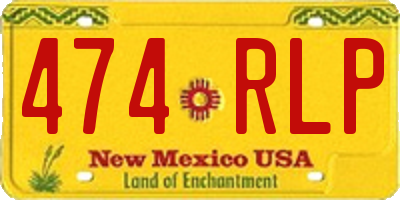 NM license plate 474RLP