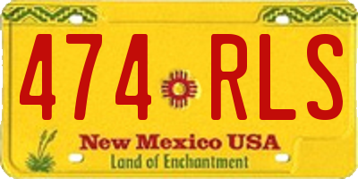 NM license plate 474RLS
