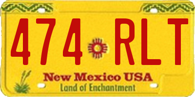 NM license plate 474RLT