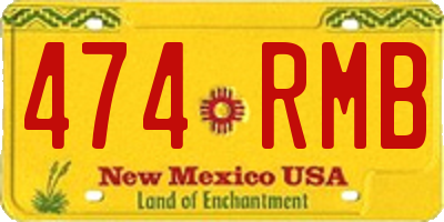 NM license plate 474RMB