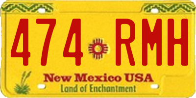 NM license plate 474RMH