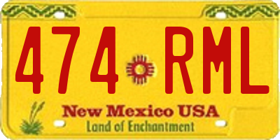 NM license plate 474RML