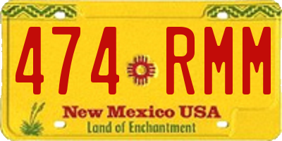 NM license plate 474RMM