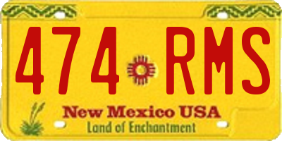 NM license plate 474RMS