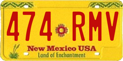 NM license plate 474RMV