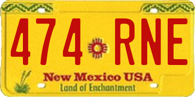 NM license plate 474RNE