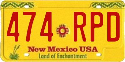 NM license plate 474RPD