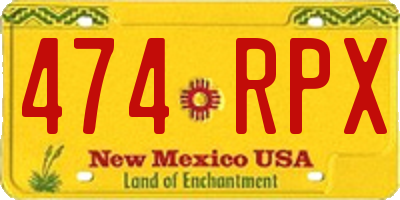 NM license plate 474RPX