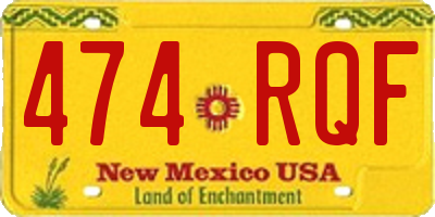 NM license plate 474RQF