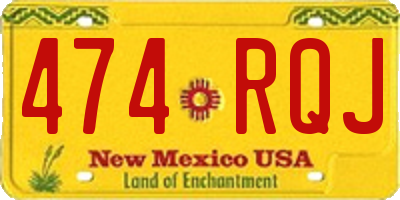 NM license plate 474RQJ