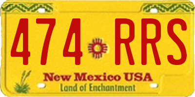 NM license plate 474RRS