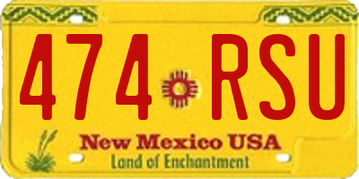 NM license plate 474RSU