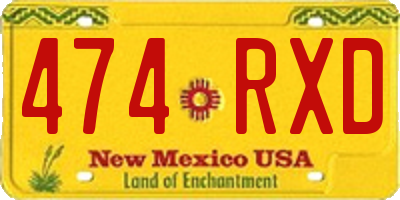 NM license plate 474RXD