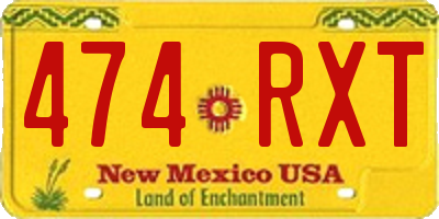 NM license plate 474RXT