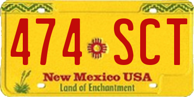 NM license plate 474SCT