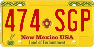 NM license plate 474SGP