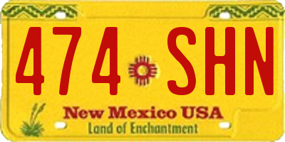 NM license plate 474SHN