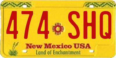 NM license plate 474SHQ