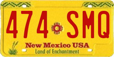 NM license plate 474SMQ