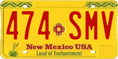 NM license plate 474SMV