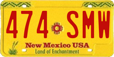 NM license plate 474SMW