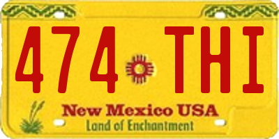 NM license plate 474THI