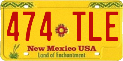 NM license plate 474TLE