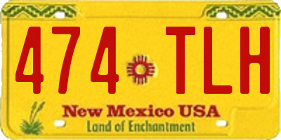 NM license plate 474TLH