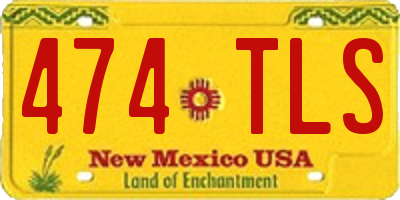 NM license plate 474TLS