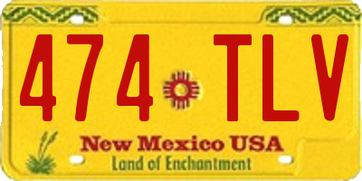 NM license plate 474TLV
