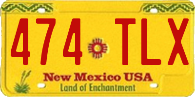 NM license plate 474TLX