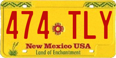 NM license plate 474TLY