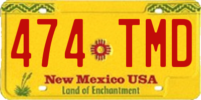 NM license plate 474TMD