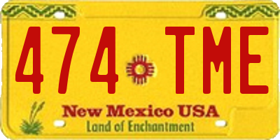 NM license plate 474TME