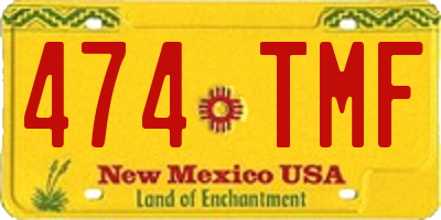 NM license plate 474TMF