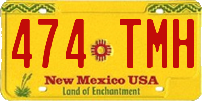 NM license plate 474TMH