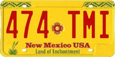 NM license plate 474TMI