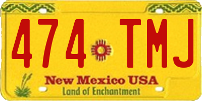 NM license plate 474TMJ