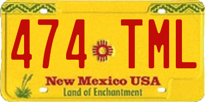NM license plate 474TML
