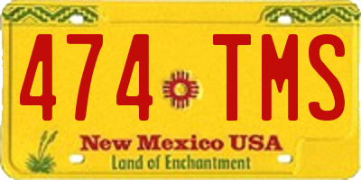 NM license plate 474TMS