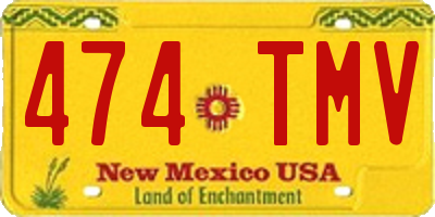 NM license plate 474TMV