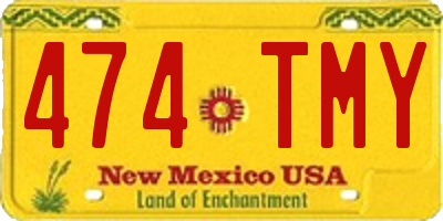 NM license plate 474TMY
