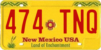 NM license plate 474TNQ